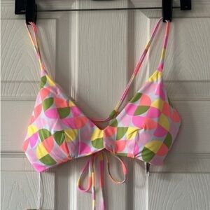 Maaji reversible lace back standard bralette bikini top simple seventies Candice